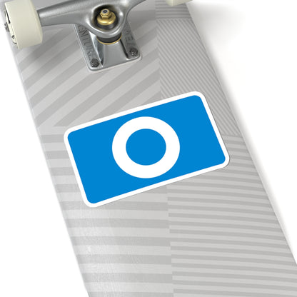 Blue "O" Badge Sticker