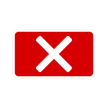 Red "X" Badge Sticker