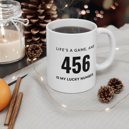 "456 is My Lucky Number" White Mug