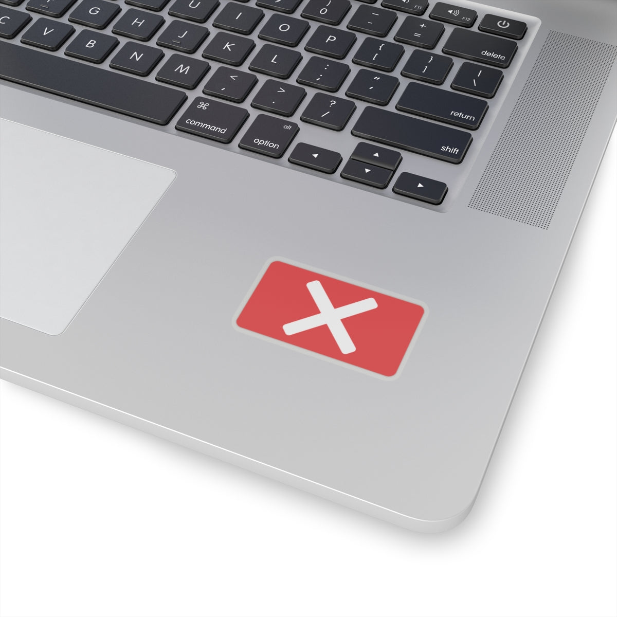 Red "X" Badge Sticker