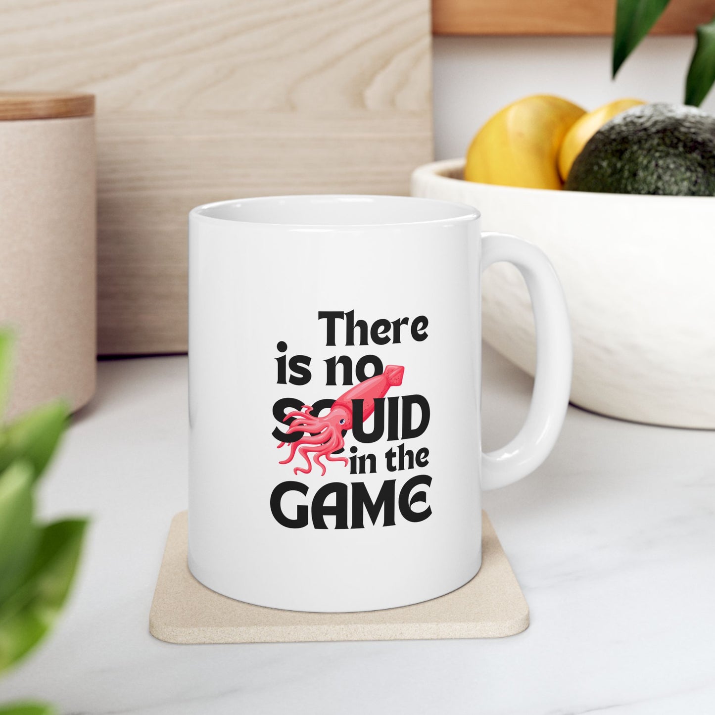 "There Is No Squid" White Mug