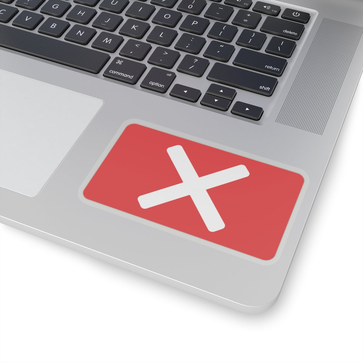 Red "X" Badge Sticker