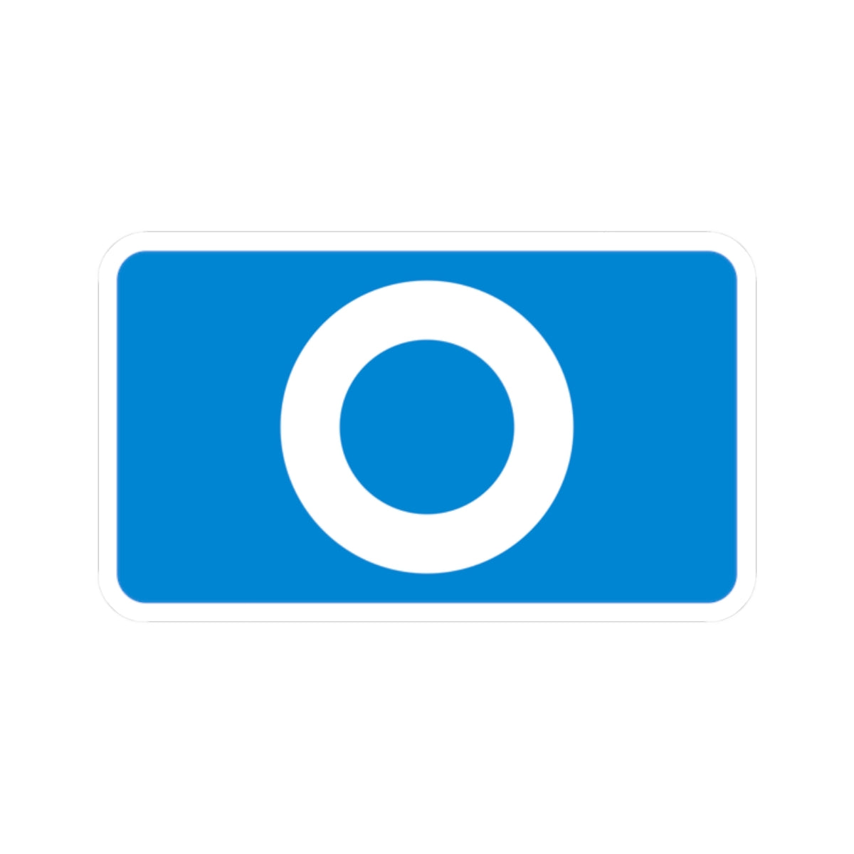 Blue "O" Badge Sticker