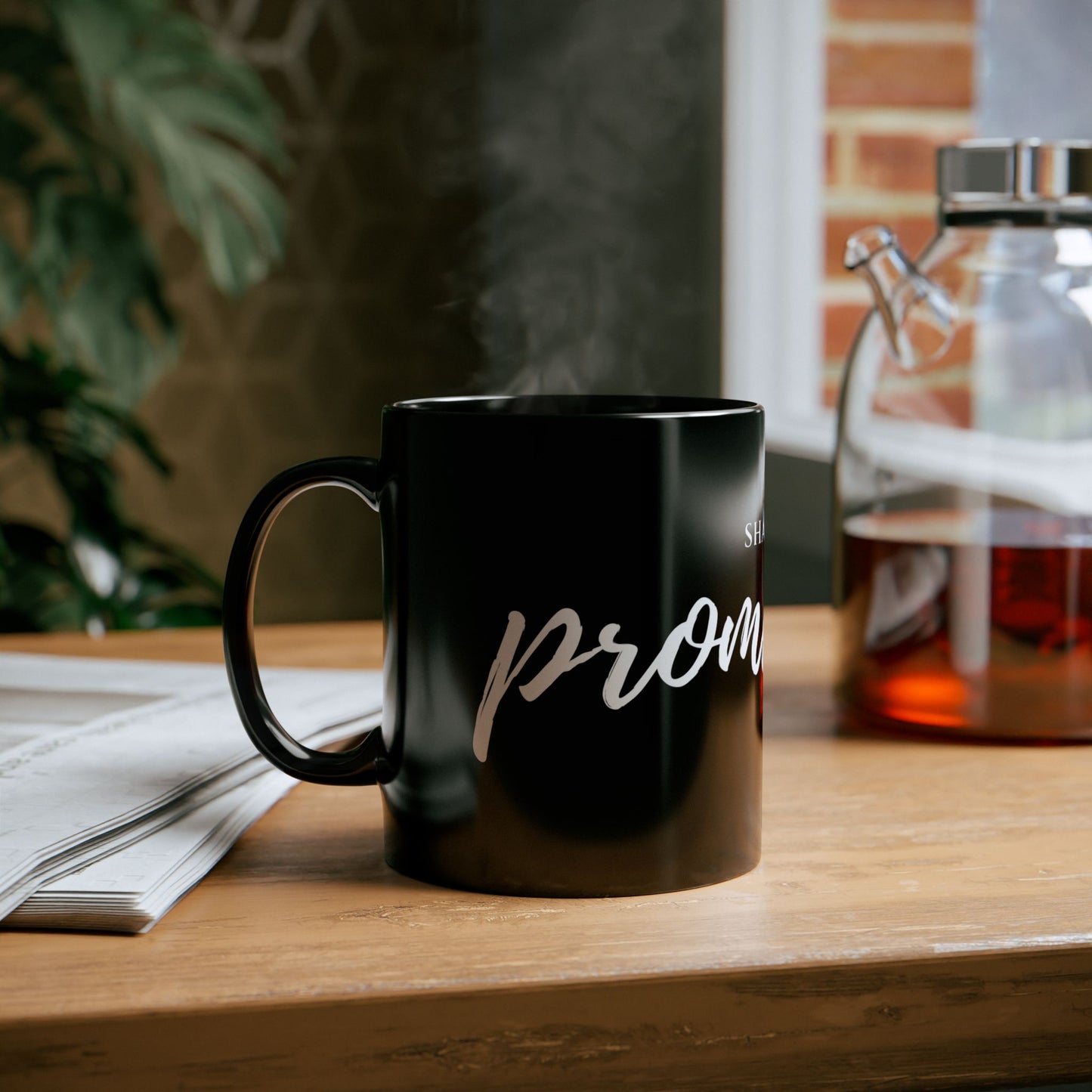 "Shall We Promenade?" Black Mug