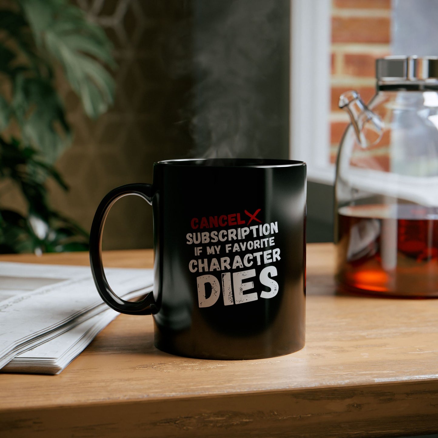 "Cancel Subscription" Black Mug