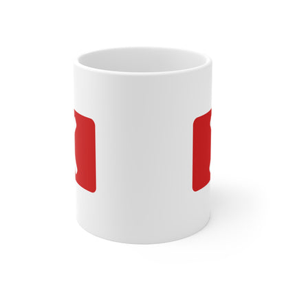 Red "X" Badge White Mug