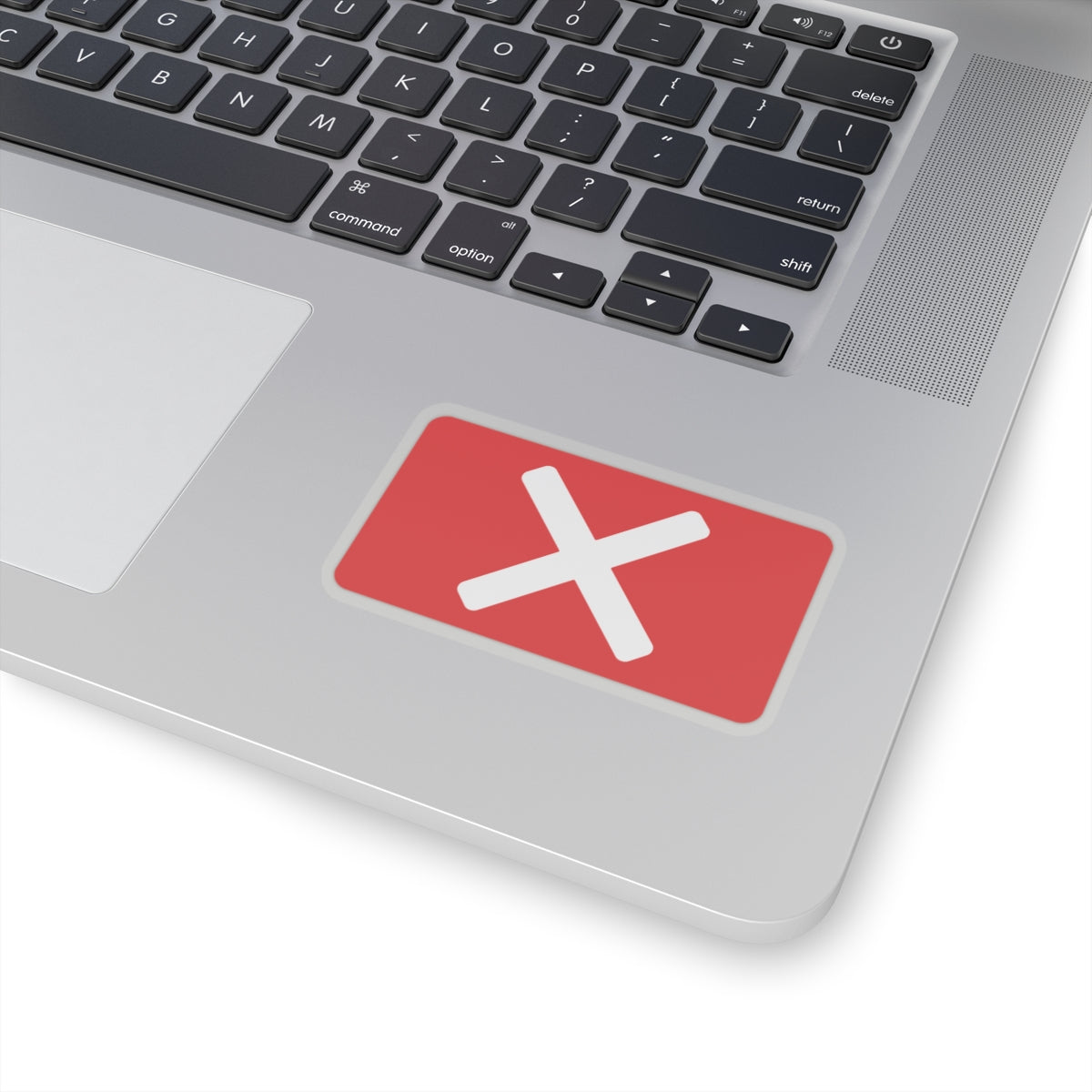 Red "X" Badge Sticker