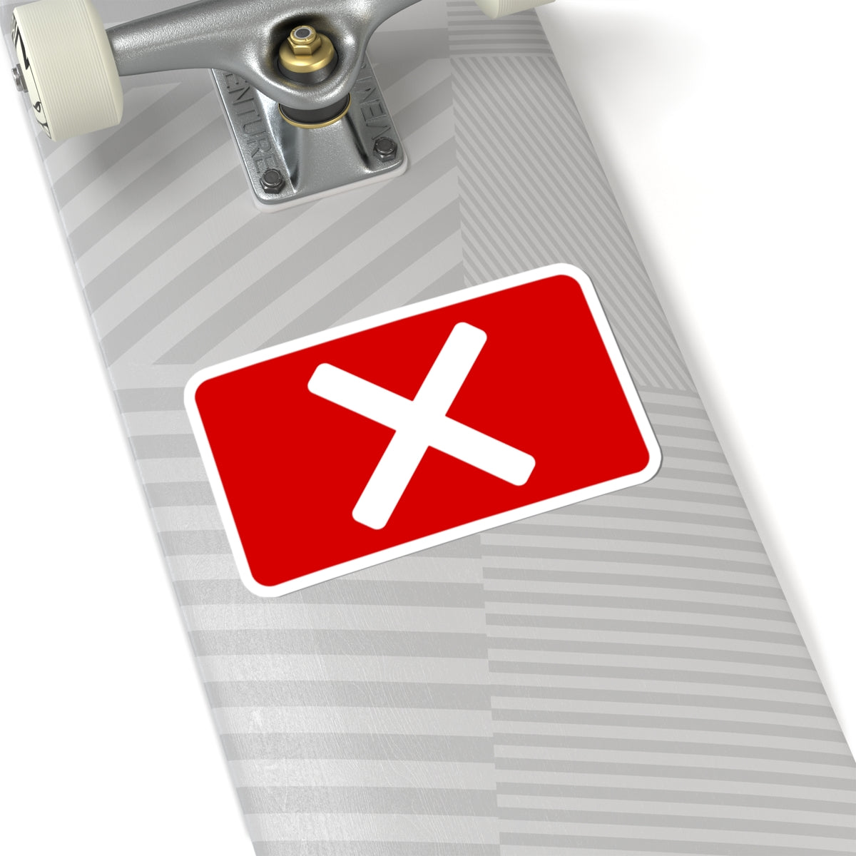 Red "X" Badge Sticker