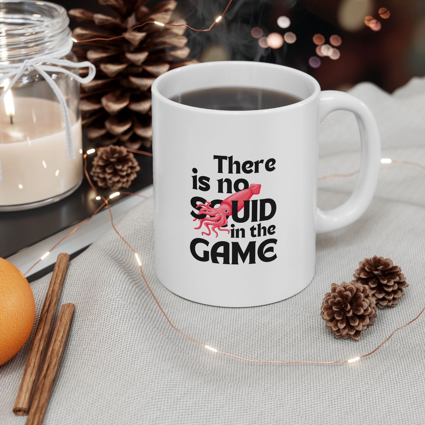 "There Is No Squid" White Mug