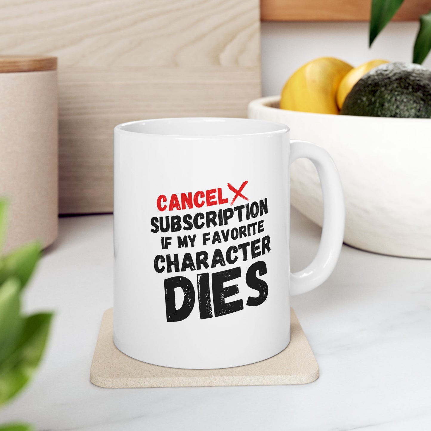 "Cancel Subscription" White Mug